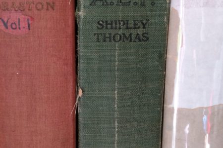 Shipley Thomas Book Spines in Green and Red