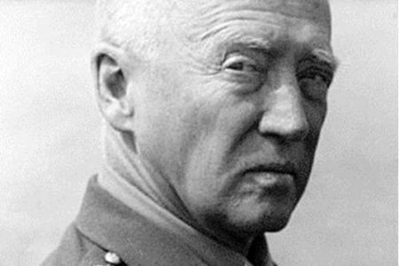 Patton in Uniform Close Up Shot